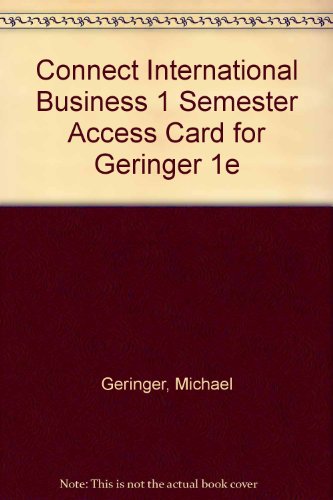 Book Connect International Business 1 Semester Access Card for Geringer 1e free