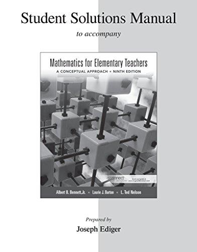 Book Student Solutions Manual for Mathematics for Elementary Teachers free
