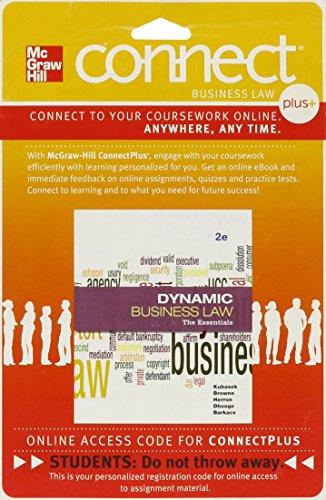 Book Connect 1-Semester Access Card for Kubasek Dynamic Business Law Essen 2e free