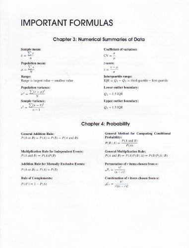 Book Important Formulas free