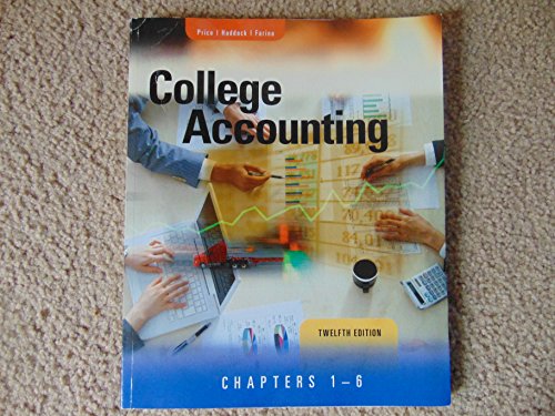 Book College Accounting, 12th Edition Chapters 1-6 Price/Haddock/Farina free