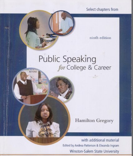 Book Public Speaking for College & Career (Select Chapters with additional material) free