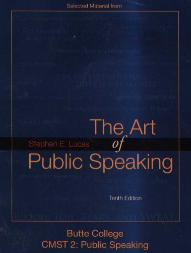 Book The Art of Public Speaking (Butte College CMST 2: Public Speaking) by Stephen Lucas (2009-05-03) free