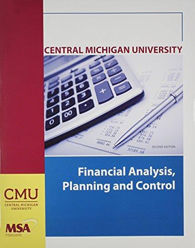 Book Financial Analysis Planning and Control (Central Michigan University MSA 602) free