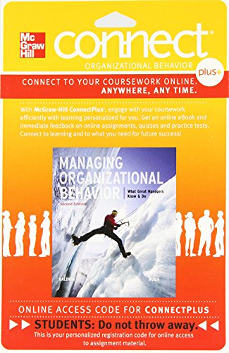 Book Connect Managing Organizational Behavior 1-Semester Access Card for Baldwin 2e free
