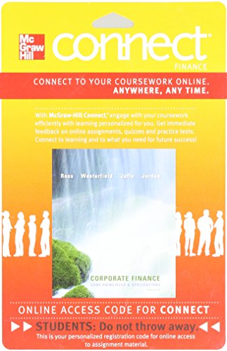 Book Connect Finance 1 Semester Access Card for Corporate Finance: Core Principles and Applications free