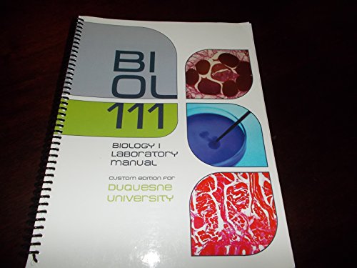 Book Biology 1 Laboratory Manual for Duquesne Universit free