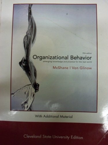 Book Organizational Behavior [5 E] (With Additional Material for Cleveland State University) free