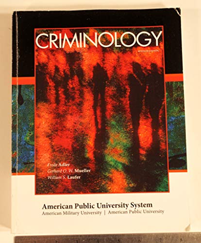 Book Criminology American Public University System 7th Edition free