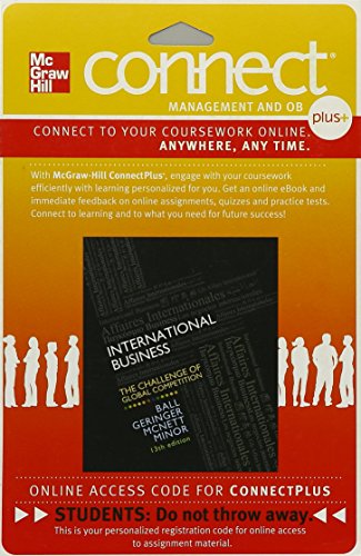 Book Connect 1-Semester Access Card for International Business free