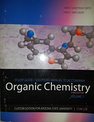Book Organic Chemistry ASU Custom Edition Study Guide/Solutions Manual free