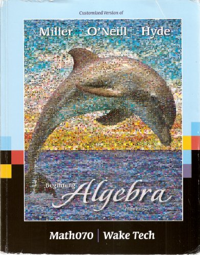 Book Beginning Algebra (Customized Third Edition for Wake Tech Math070) free