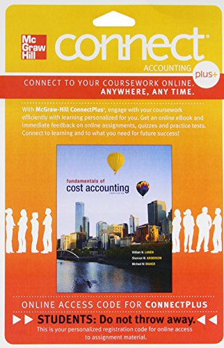 Book Connect 1-Semester Access Card for Fundamentals of Cost Accounting free