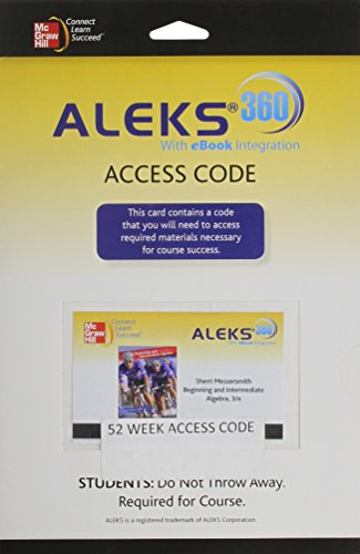 Book ALEKS 360 Access Card 52 Weeks for Beginning and Intermediate Algebra free