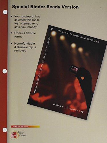 Book Looseleaf for Introduction to Mass Communication: Media Literacy and Culture free