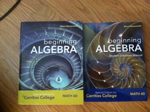 Book Beginning Algebra Special Edition for Cerritos College (MATH 60, Sherri Messersmith) free