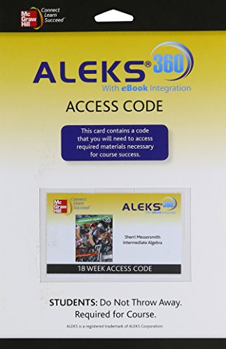 Book ALEKS 360 Access Card 18 Weeks for Intermediate Algebra free
