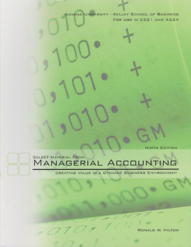 Book Select Material From Managerial Accounting Creating Value in a Dynamic Business Environment free