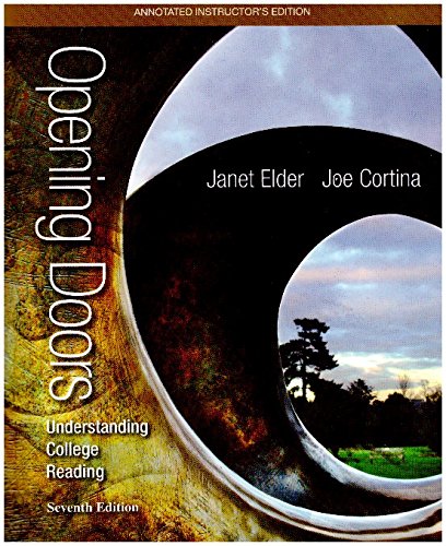 Book Opening Doors: Understanding College Reading free
