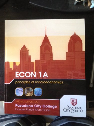 Book Principles of Macroeconomics Special Edition for Pasadena City College w/ study guide free