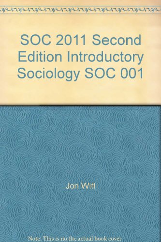 Book SOC 2011 Second Edition Introductory Sociology SOC 001 free