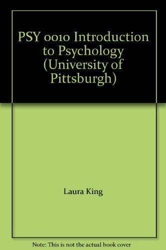 Book PSY 0010 Introduction to Psychology (University of Pittsburgh) free