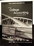Book Study Guide/ Working Papers For College Accounting: A Contemporary Approach - Acct 100 Introduction To Accounting free