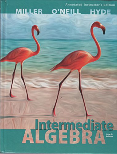 Book Aie Intermediate Algebra 4th.ed. Hardcover Miller free