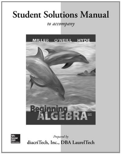 Book Student Solutions Manual for Beginning Algebra free