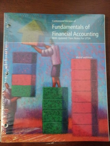 Book Fundamentals of Financial Accounting with Updated Class Notes for UTSA (Fundamentals of Financial Accounting) free