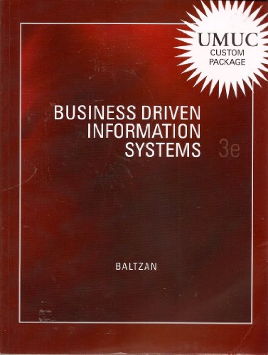 Book Business Driven Information Systems 3e (Umuc Custom Package) free