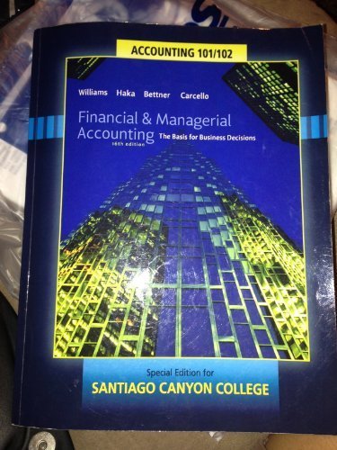 Book Financial & Managerial Accounting: A Basis for Business Decisions with Revised Student CD-ROM , NetTutor & PowerWeb Package free