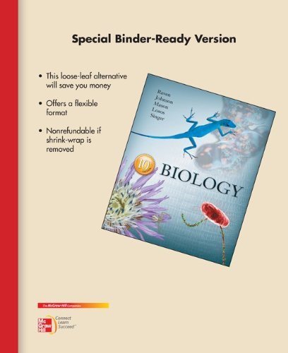 Book Loose Leaf Biology 10th edition by Raven, Peter, Johnson, George, Mason, Kenneth, Losos, Jonath (2013) Loose Leaf free