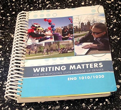 Book Writing Matters for Metropolitan State College of Denver free