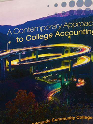 Book A Contemporary Approach to College Accounting free