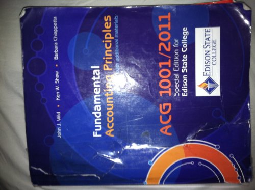 Book Fundamental Accounting Principles ACG 1001/2011 Special Edition for Edison State College free