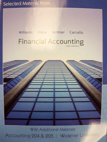 Book Financial Accounting 15th Ed (Additional Material for Widener University | Accounting 204 & 205) free