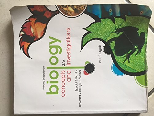 Book Biology Concepts and Investigations Special Edition-broward College 2/e. Hoefnagels free