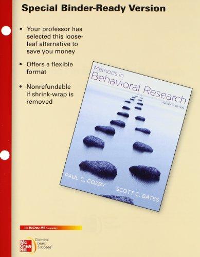 Book Looseleaf for Methods in Behavioral Research free Book Looseleaf for Methods in Behavioral Research free