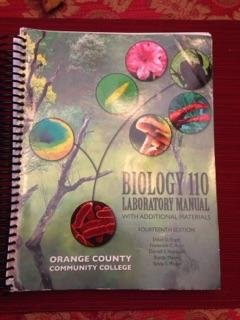 Book Biology 110 Lab Manual with additional materials 14th edition free