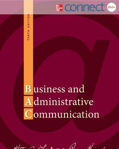 Book Business and Administrative Communication with Connect Plus free