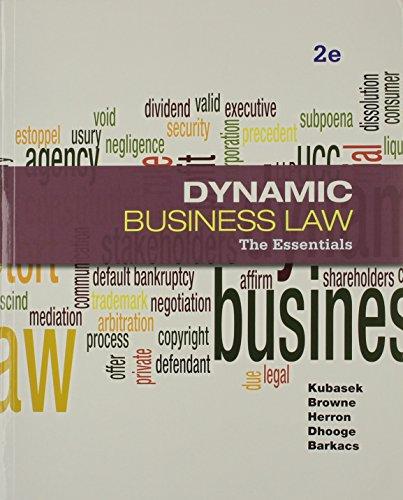 Book Dynamic Business Law: The Essentials free