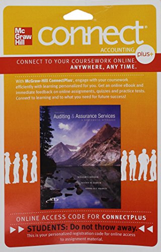 Book Connect 2-Semester Access Card for Auditing & Assurance Services: A Systematic Approach free