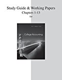 Book Study Guide and Working Papers for College Accounting (Chapters 1-13) free