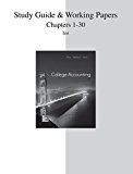 Book Study Guide and Working Papers for College Accounting (Chapters 1-30) free
