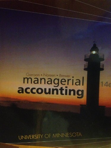 Book Managerial Accounting W/connect Plus (Bound In Book) 14th (Custom) free