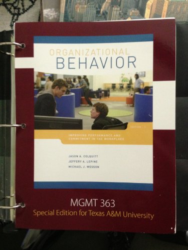 Book Organizational Behavior Improving Performance and Commitment in the Workplace free