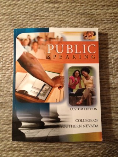 Book Public Speaking Custom Edition College of Southern Nevada free