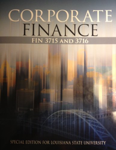 Book Corporate Finance Louisiana State University free