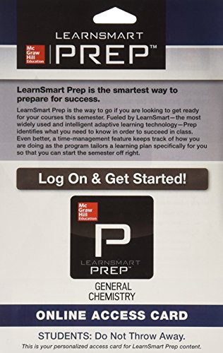 Book LearnSmart Prep for General Chemistry Access Card, 12 week code duration free